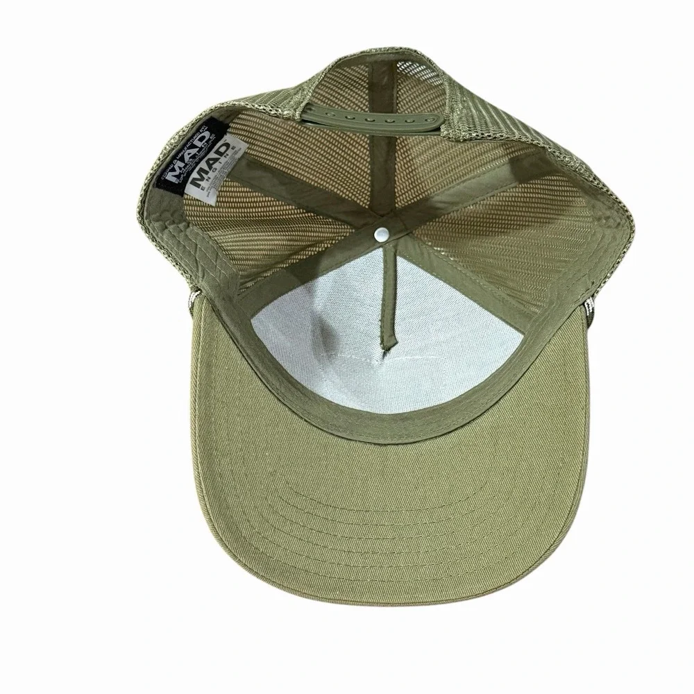 Yellowstone National Park Hat Cap Trucker Mad Engine Rope Snapback Green Patch‎